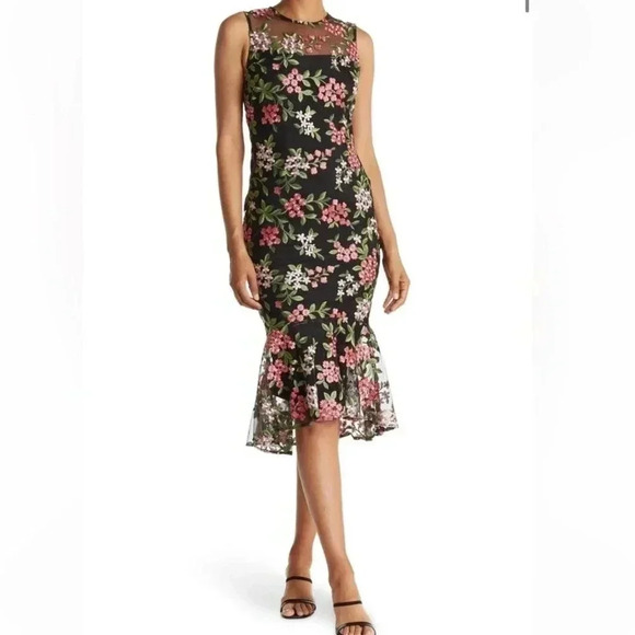 Calvin Klein Floral Embroidered Sheath Dress size 8 - Picture 11 of 11